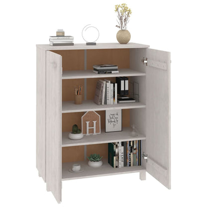 Zapatero Hamar Madera Maciza De Pino Blanca 85x40x108 Cm / Vetonek_2