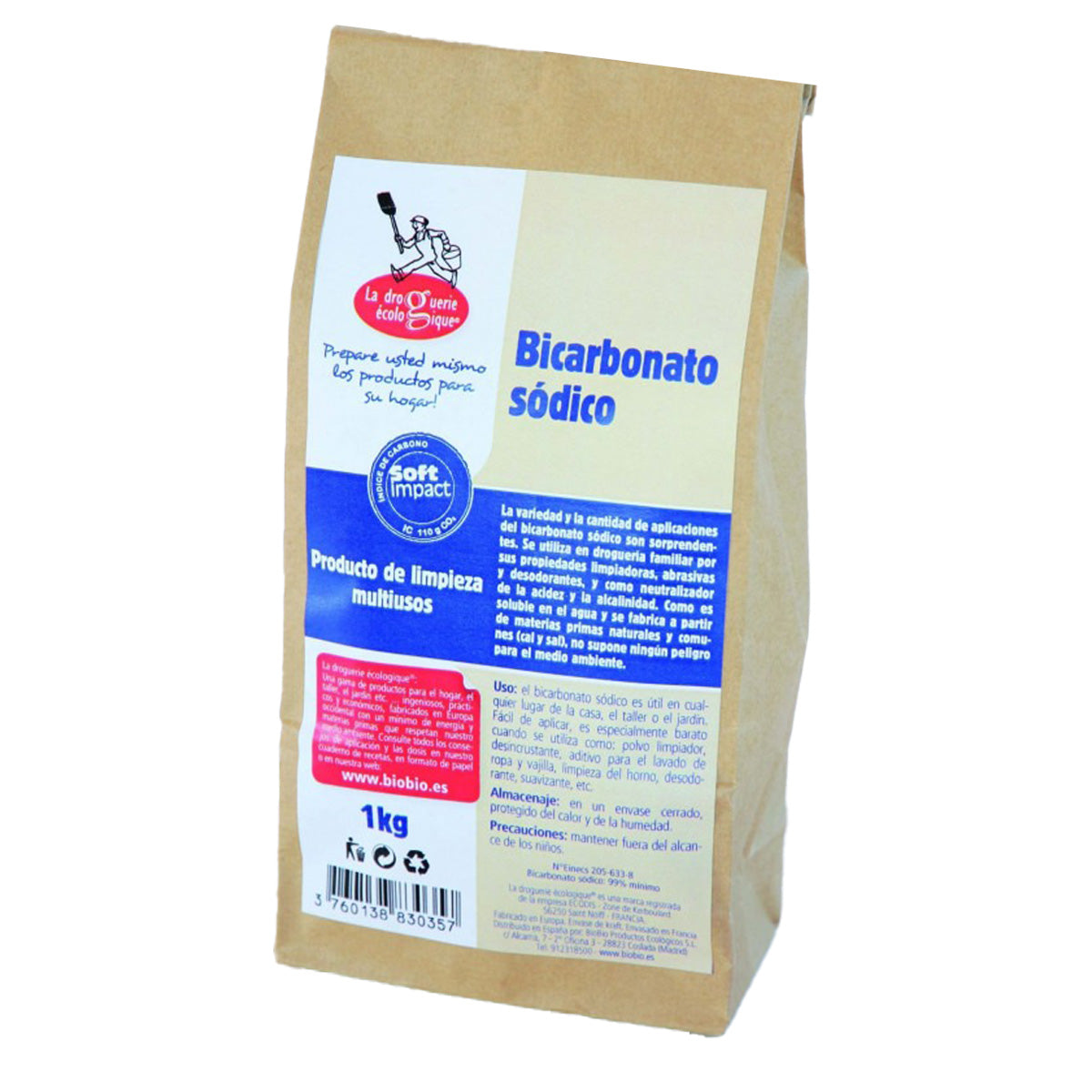 Bicarbonato de sódio La Droguerie Ecologique 1 kg