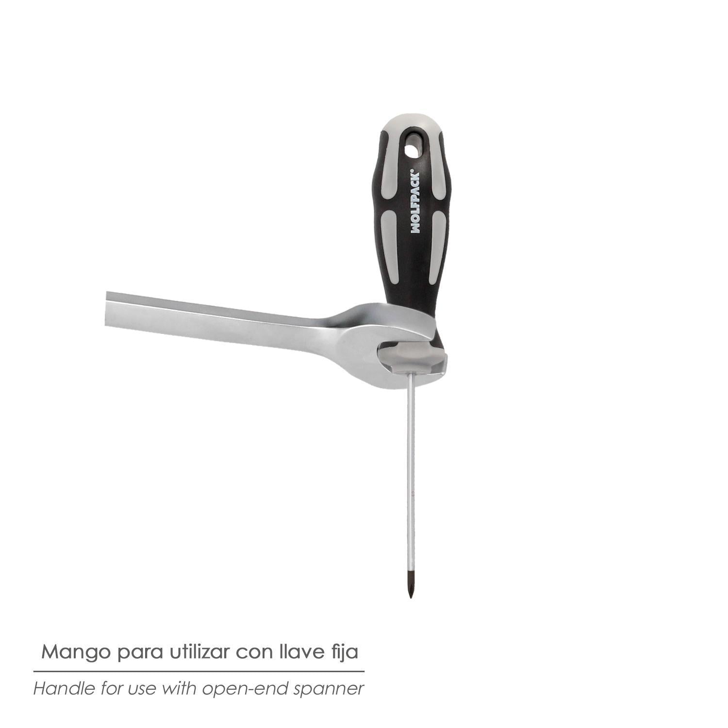 Destornillador Phillips Acero S2 Mango Tpr Bimaterial. Medida Ph 1 X Ø 5,0 X 100 Mm.  Din5262.