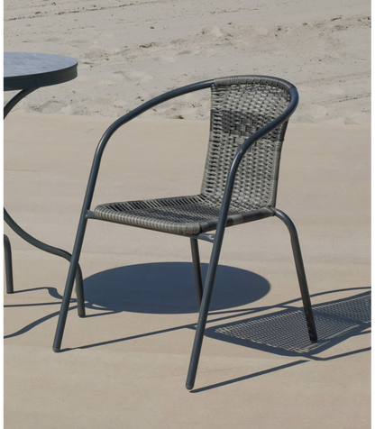 Pack De 2 Sillones Terraza Jardín Santana-3 Acero/huitex 73 Cm(alto) 60 Cm(ancho)52 Cm(fo_3
