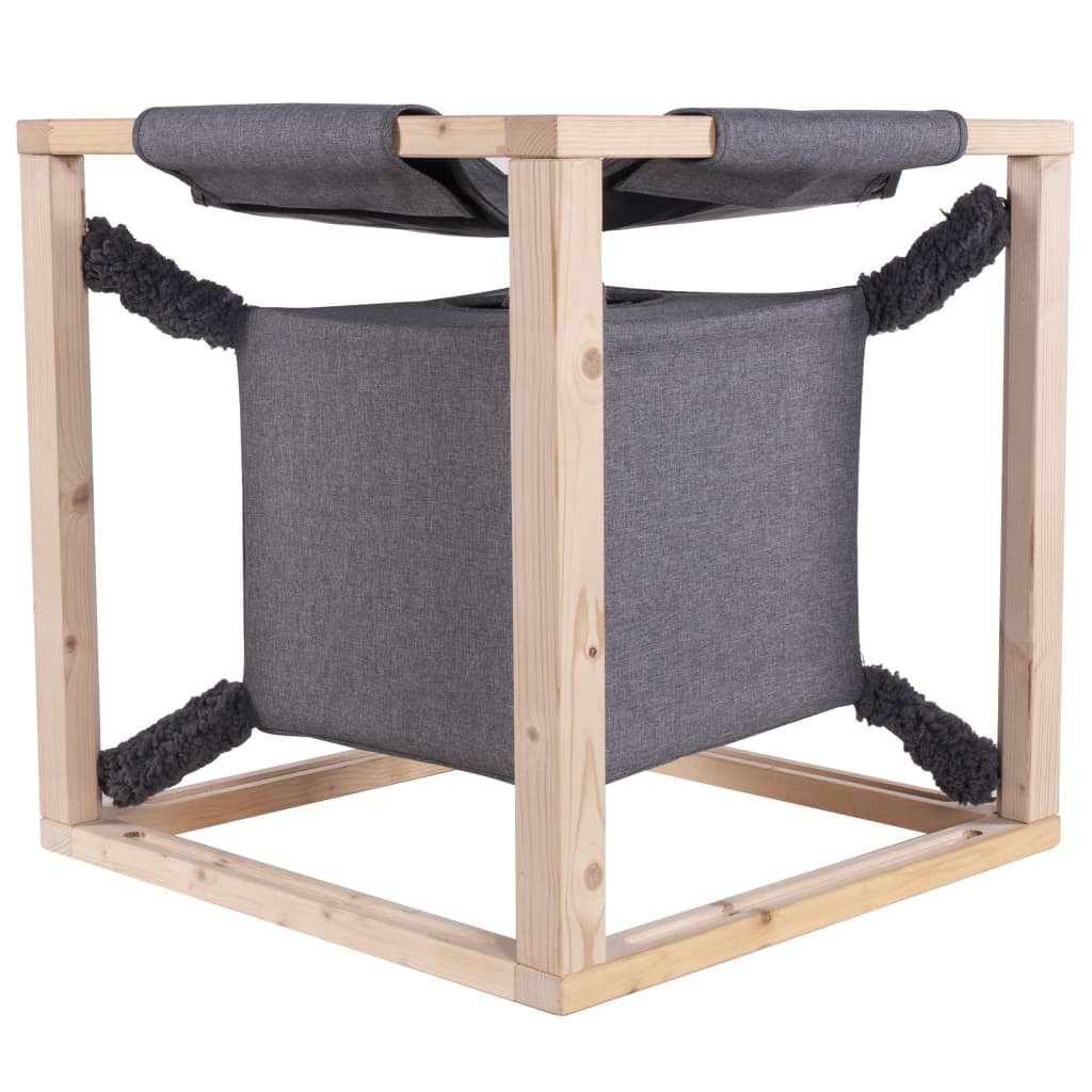 Quapas! Cama Para Gatos Con Hamaca Catcube Gris M 54x54x54 Cm_1