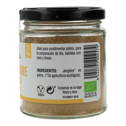 Gengibre em pó biológico Vegetalia 80 g