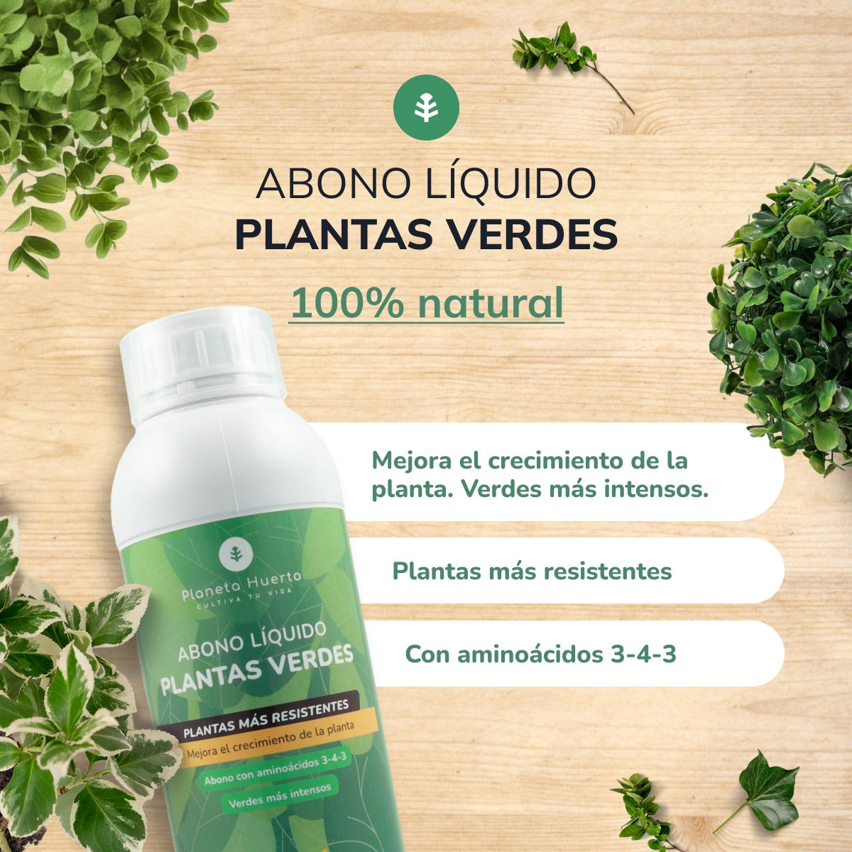 Fertilizante Líquido Planeta Huerto para Plantas Verdes 250 ml
