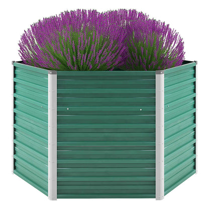 Arriate De Jardín De Acero Galvanizado Verde 129x129x77 Cm_1