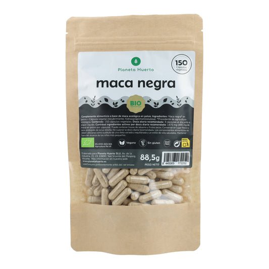 ORGANIC Black Maca Planeta Huerto 150 cápsulas