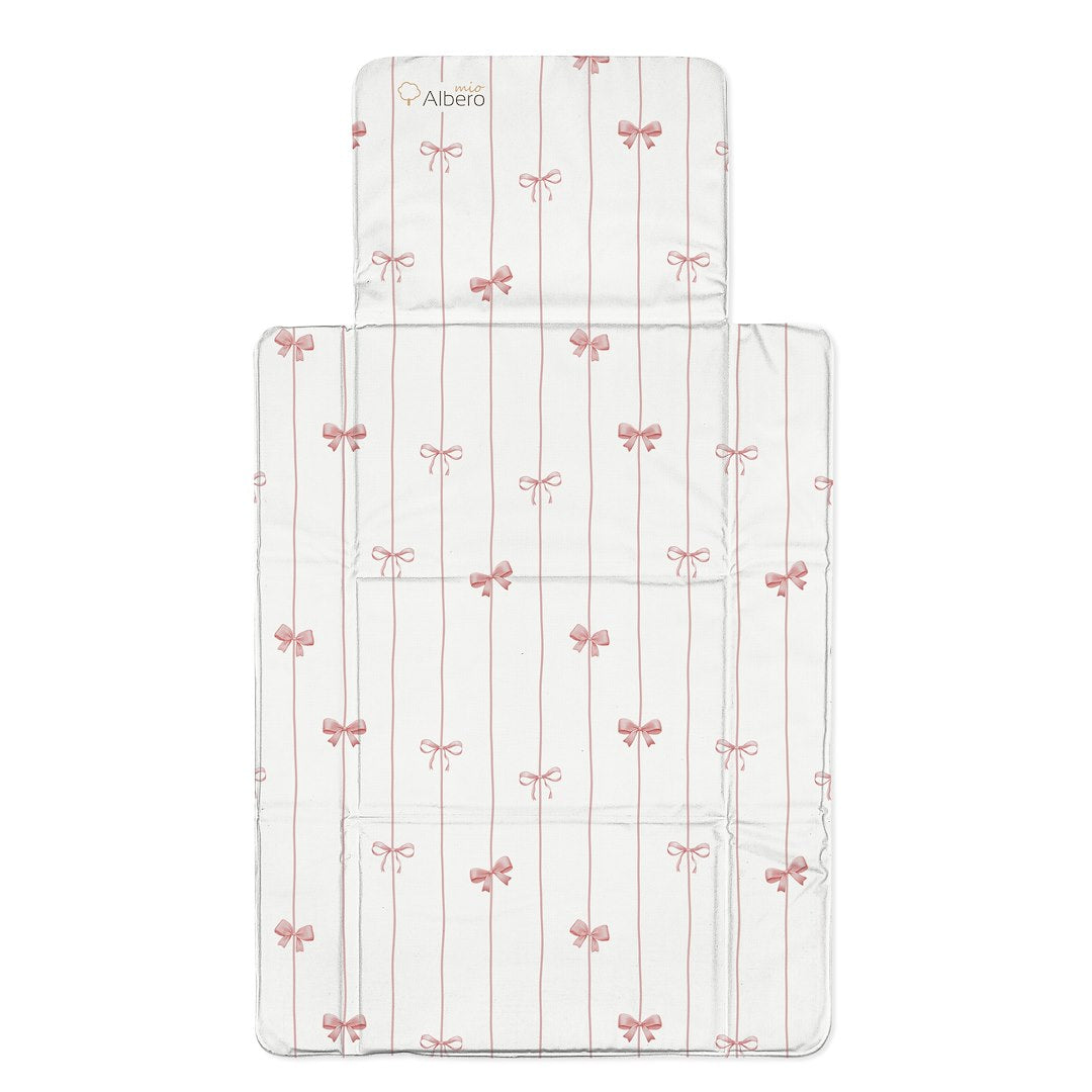 Cotton Color Cambiador Plegable De Viaje Plastificado Powder Bows_1