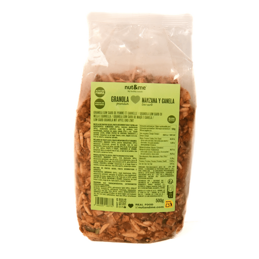 Granola de maçã e canela com baixo teor de hidratos de carbono 500 g Nut&amp;me