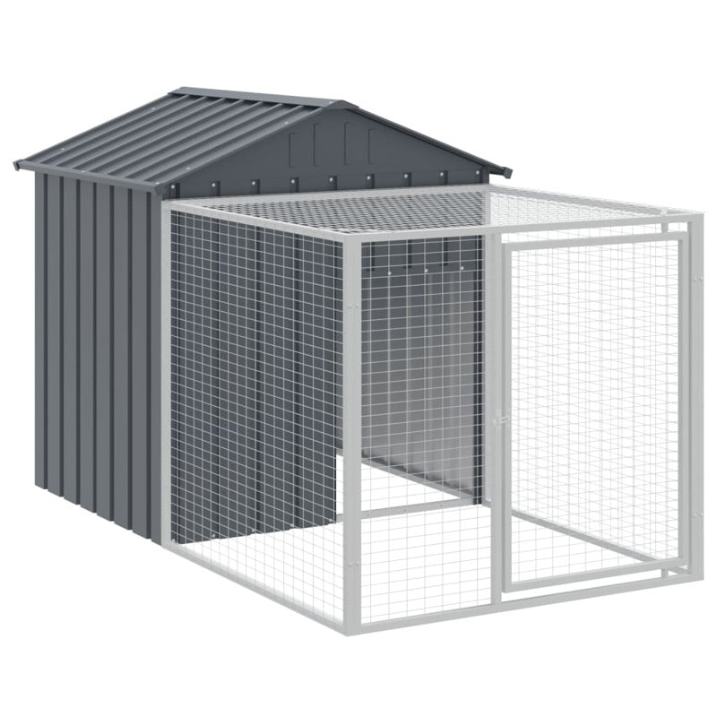Vidaxl Jaula Gallinas Con Corral Acero Galvanizado Gris 117x813x123 Cm_5