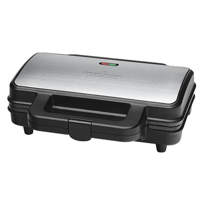 Sandwichera, 2 Sandwiches Xxl, Placas Antiadherentes, Tostado Perfecto, Acero Inoxidable Proficook St 1092 900w_4