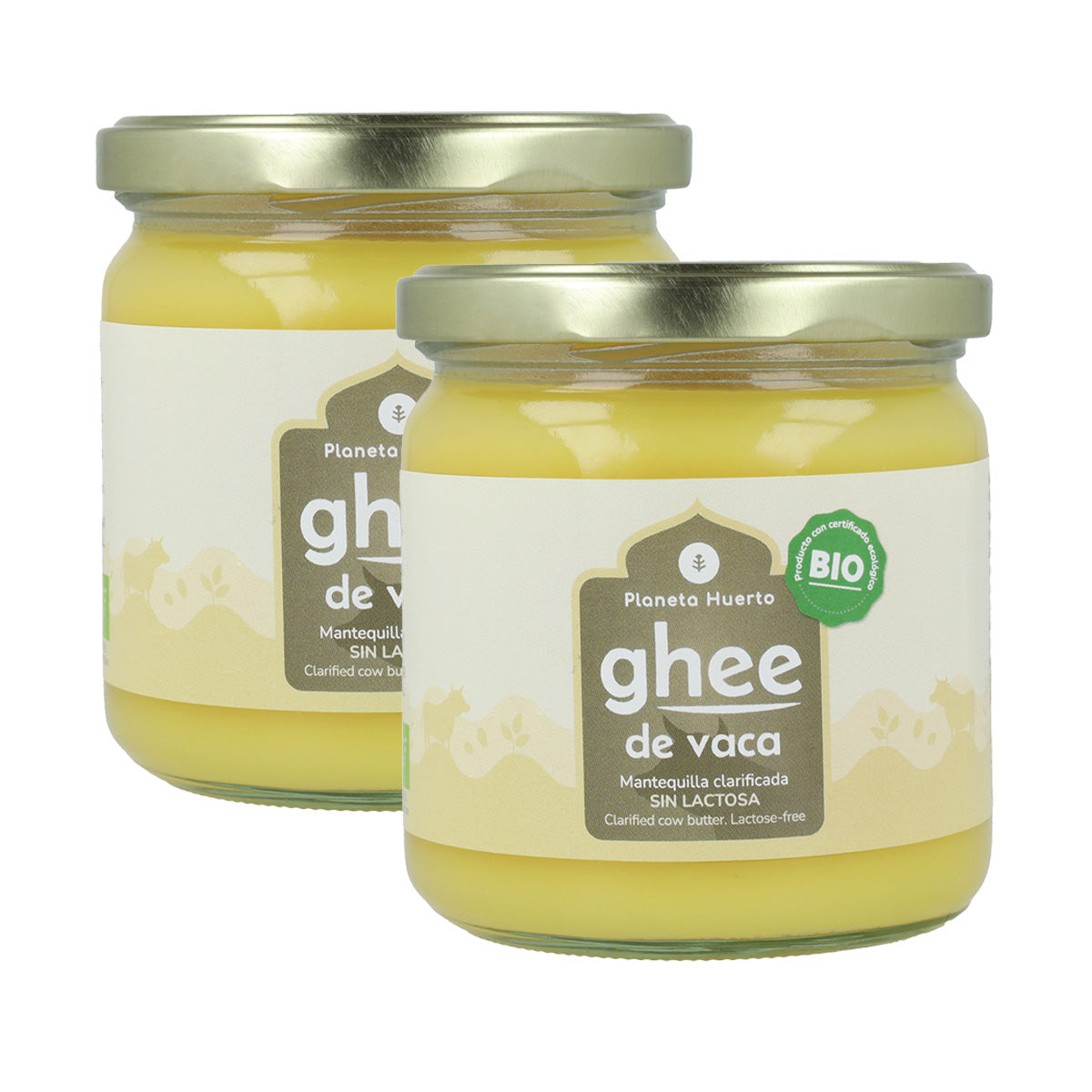 Embalagem de 2 Manteigas Clarificadas Ghee ECO Planeta Huerto 350 gr