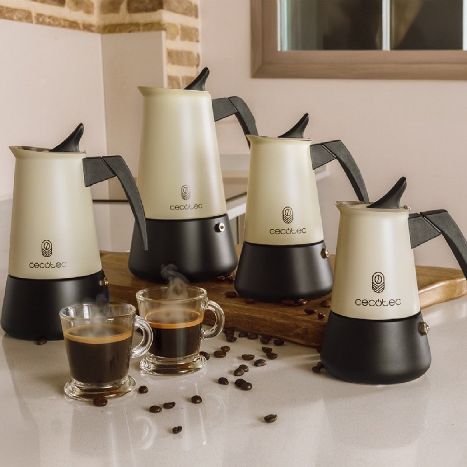 Cecotec Cafetera Italiana Piccolina 200 Green. 100ml, 2 Tazas De Café, Acero Inoxidable, Apta Todas Superficies, Filtro_4