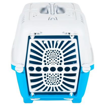 Vidaxl Transportín De Mascota Blanco Azul Polipropileno 55x36x36 Cm_1