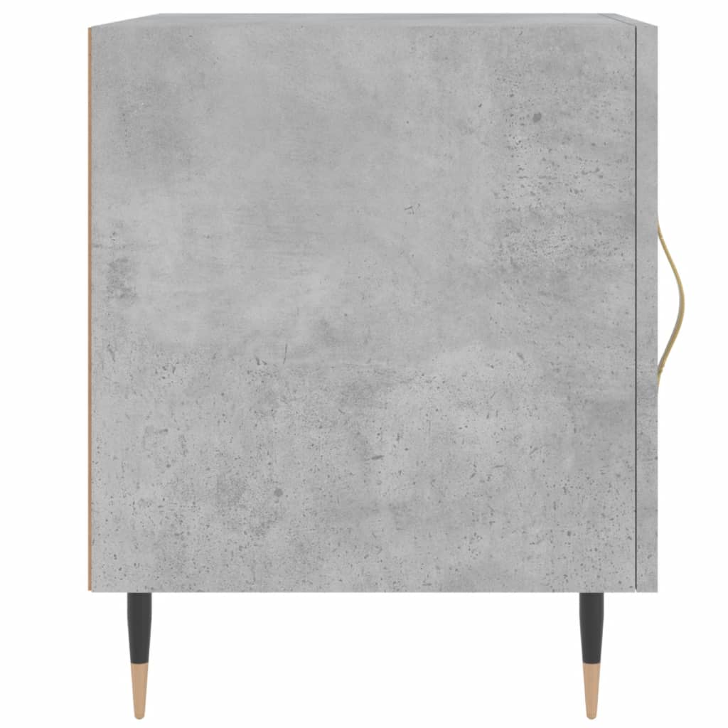 Mesita De Noche Madera De Ingeniería Gris Hormigón 40x40x50 Cm_3