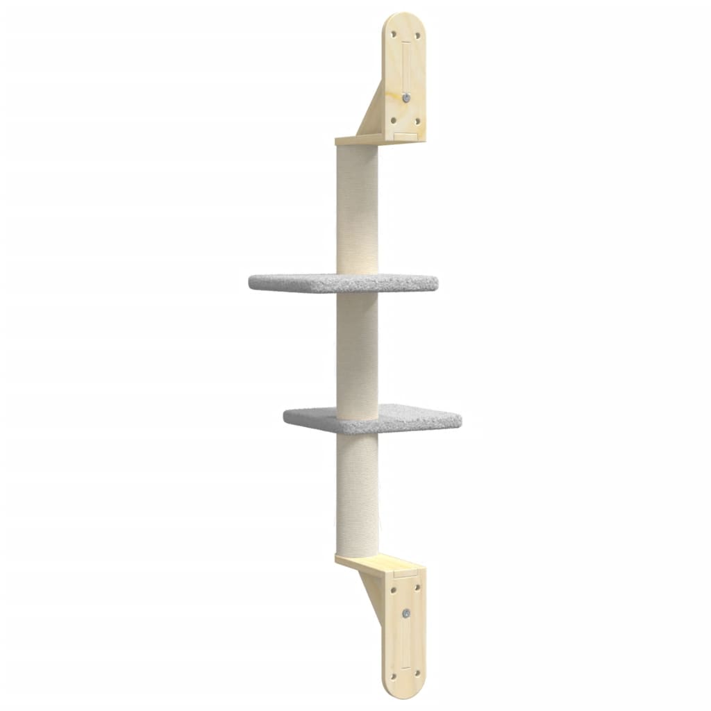 Árbol Rascador Para Gatos De Pared Gris Claro 108 Cm_5