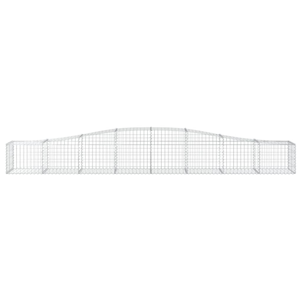 Cestas De Gaviones 6 Uds Forma De Arco Hierro 400x50x40/60 Cm_3