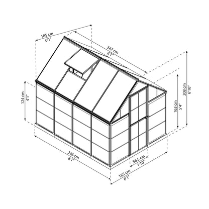 Estufa Híbrida 247x185x208 cm 