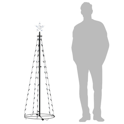 Árbol Cono De Navidad 84 Leds Decoración Azul 50x150 Cm / Vetonek_2