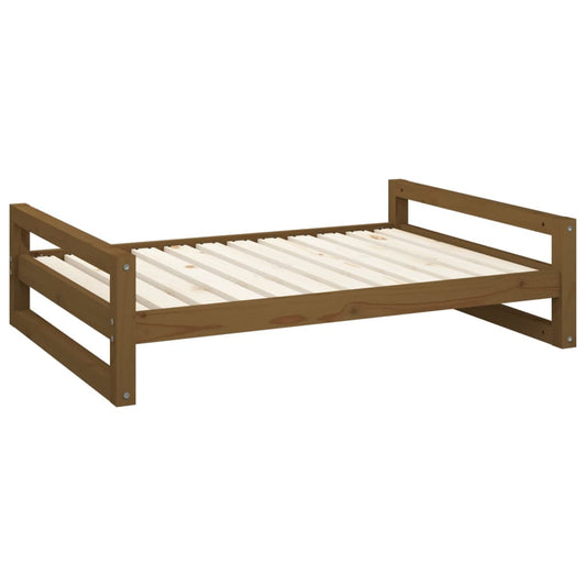 Vidaxl Cama Para Perros Madera De Pino Marrón Miel 105,5x75,5x28 Cm_0