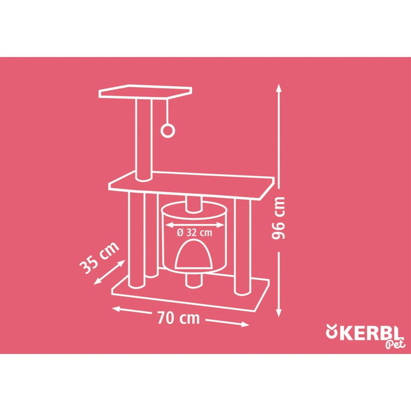 Kerbl Poste Rascador Para Gatos Jade Pro Marrón Y Beige 96 Cm_5