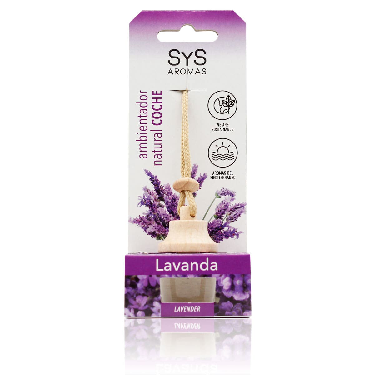 Ambientador Coche Lavanda SYS Aromas Style 7 ml | Aroma Floral Relajante | Frescor Duradero | Bienestar_0