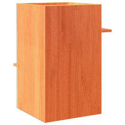 Casa Para Gatos Cera Marrón 43x43x60 Cm Madera Maciza Pino_4