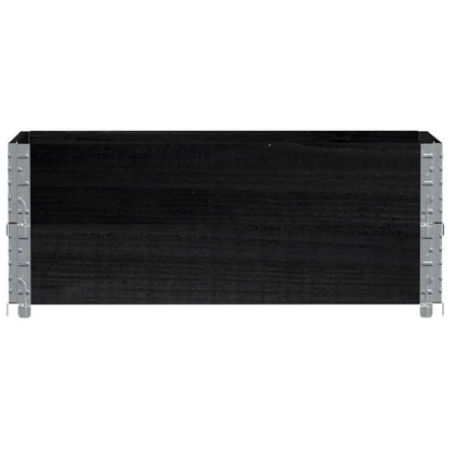 Jardinera De Madera Maciza De Pino Negro 100x50 Cm_2