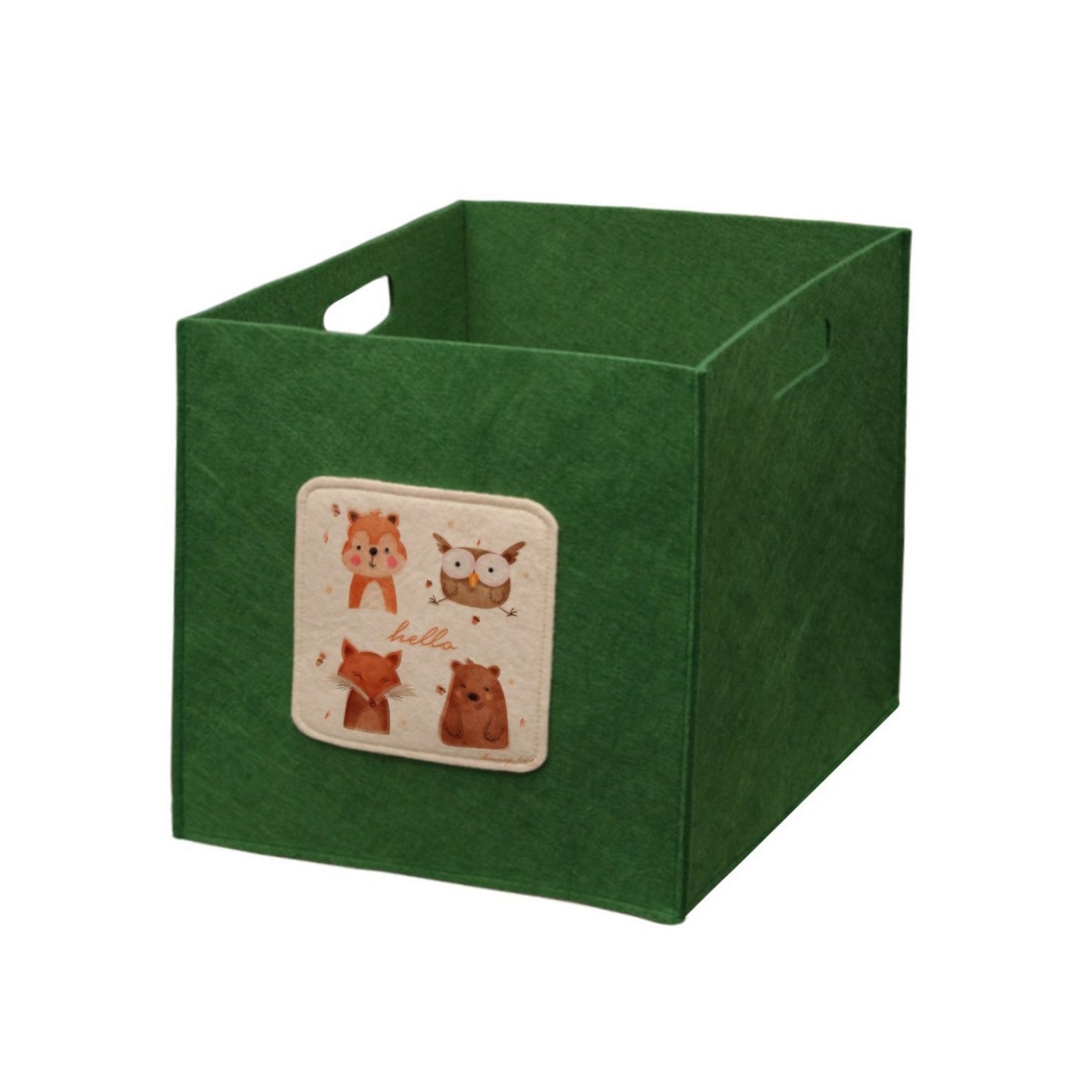 Organizador Infantil Con Asas Verde Y Crema_3
