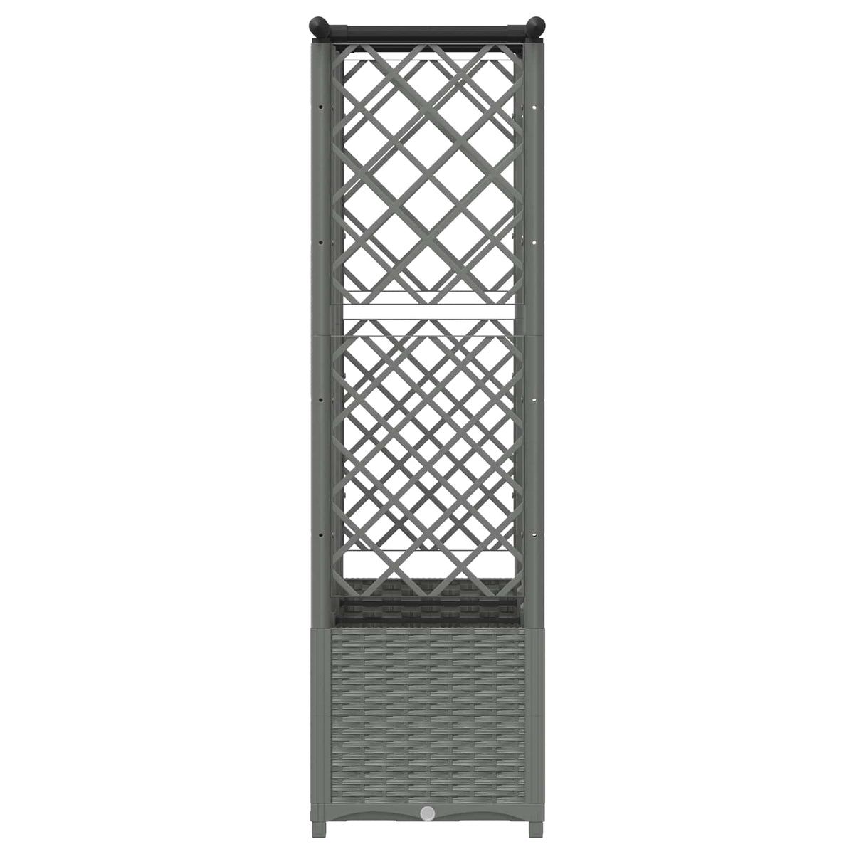 Cama Elevada Con Trellis Y Techo Gris Claro 163,5 X 40 X 136 Cm_3