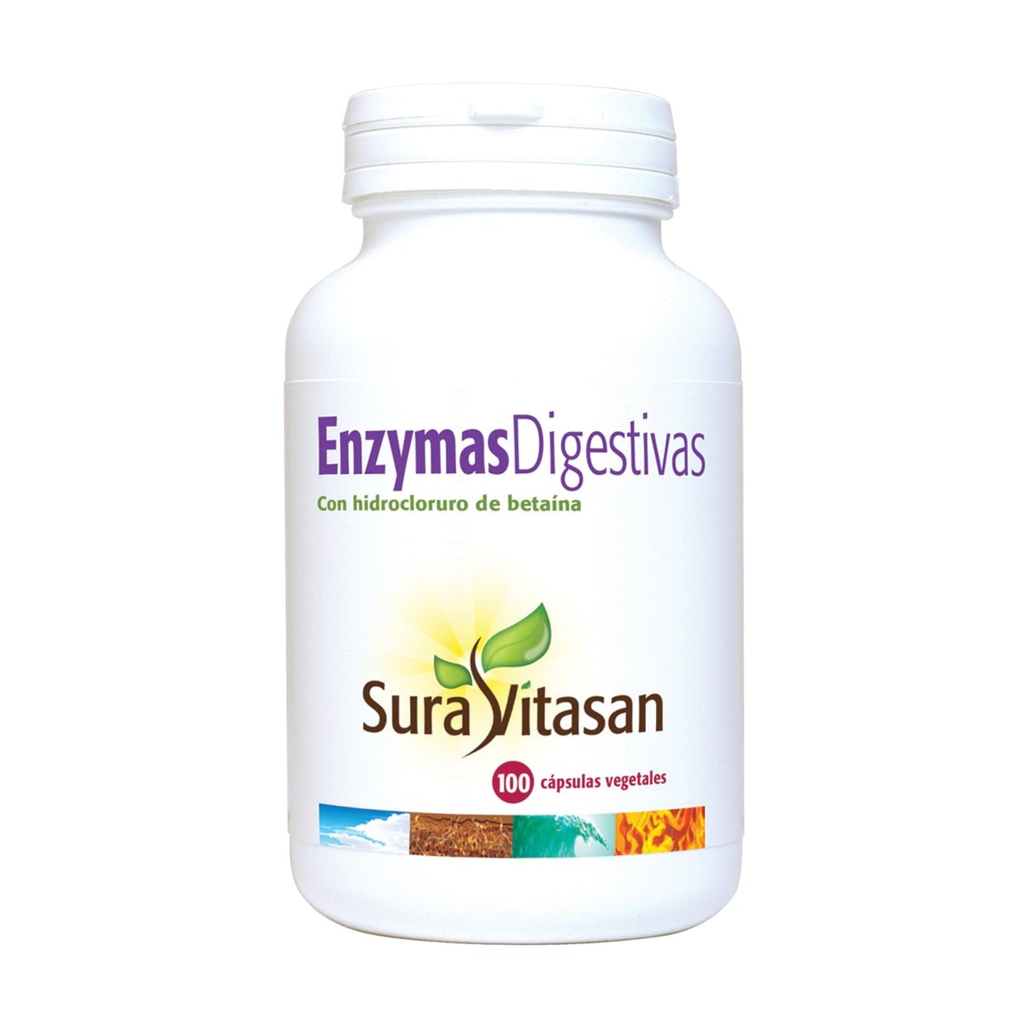 Embalagem de 2 enzimas digestivas Sura Vitasan, 100 cápsulas