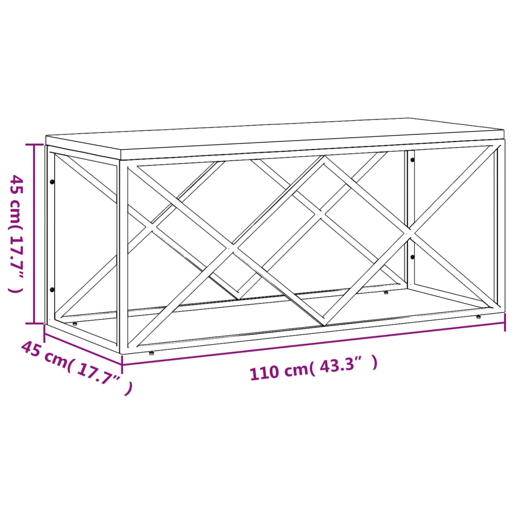 Mesa De Centro Acero Inoxidable Y Madera Maciza Reciclada_4