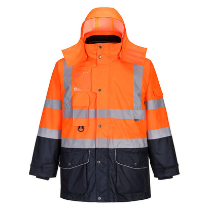 Parka 7 En 1 De Alta Visibilidad Contrast Traffic / M / Naranja-marino_0