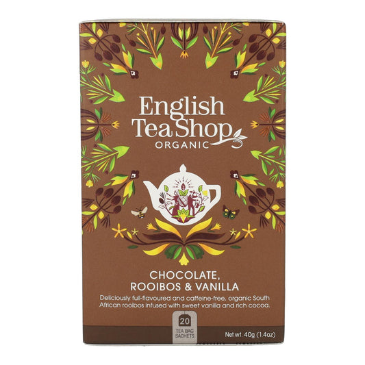 Chá Rooibos Biológico Chocolate e Baunilha English Tea Shop 40 g
