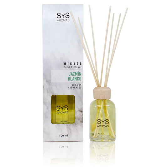 Ambientador Mikado Jazmín Blanco 100 Ml | Difusor De Varillas | Fragancia Floral Elegante Y Duradera | Hogar_0