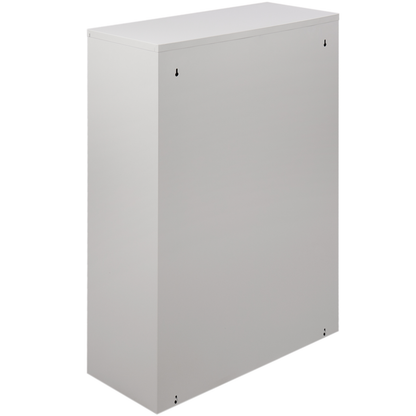 Cubo De Basura Metálico Con 4 Compartimentos Gris Claro Para Reciclaje_2