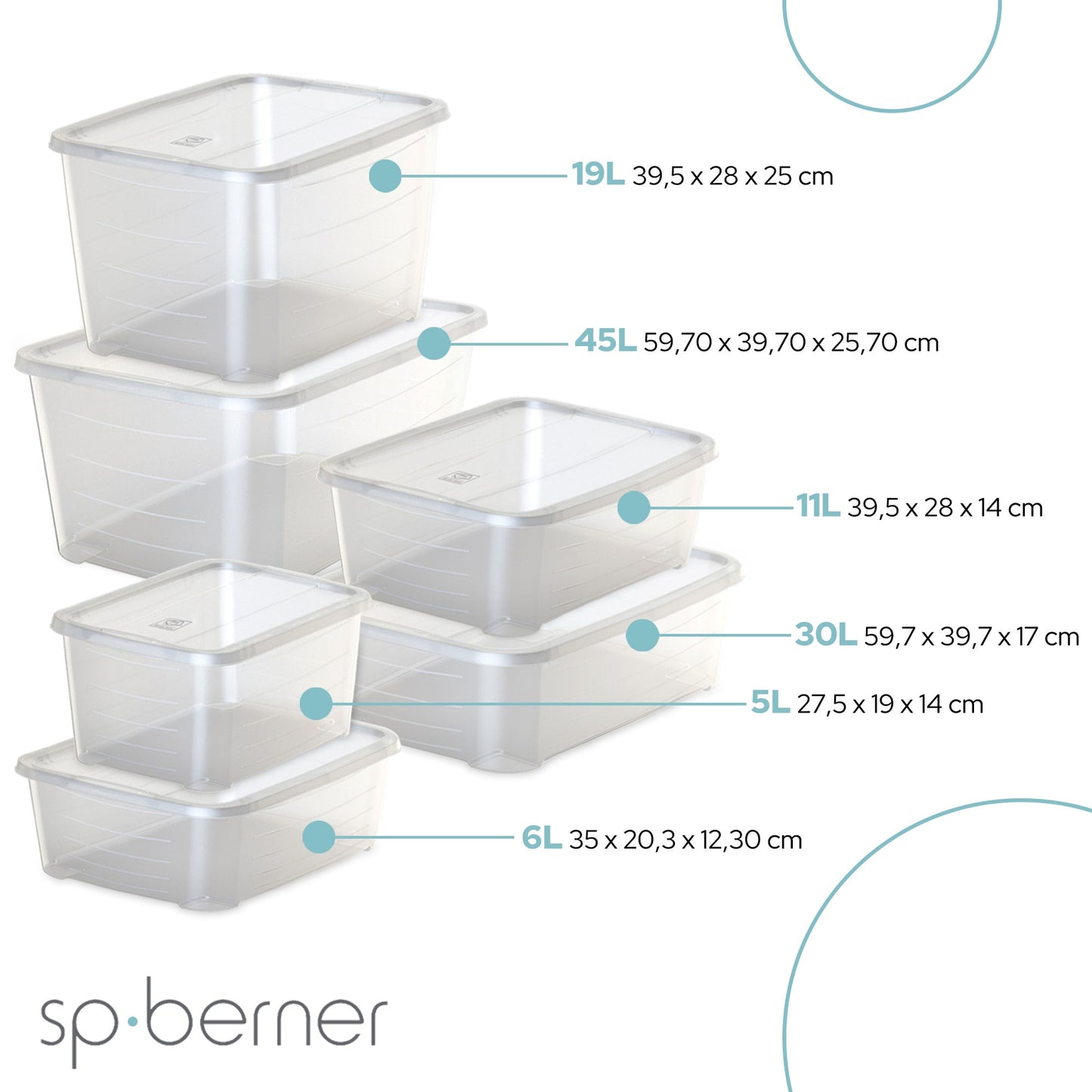 4x Caja De Plástico Con Tapa Life Story 6l_2