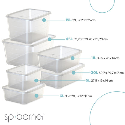 4x Caja De Plástico Con Tapa Life Story 6l_2