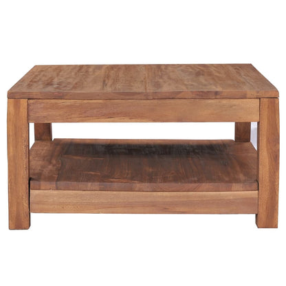 Mesa De Centro De Madera Maciza De Teca 68x67x35 Cm_0