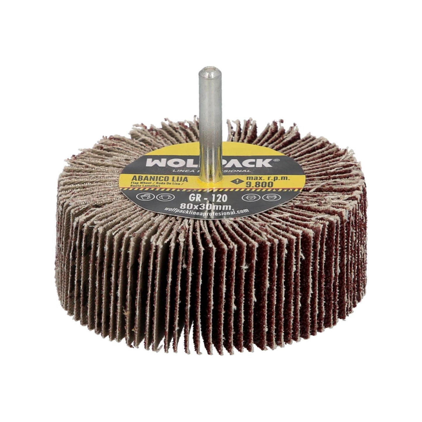 Abanico Lija Grano 120 Medida Ø 80 X 30 Mm. Disco Abrasivo Laminas, Ruedas Mil Hojas, Ruedas Abrasivas,lijado,desbaste,pulir
