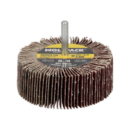 Abanico Lija Grano 120 Medida Ø 80 X 30 Mm. Disco Abrasivo Laminas, Ruedas Mil Hojas, Ruedas Abrasivas,lijado,desbaste,pulir