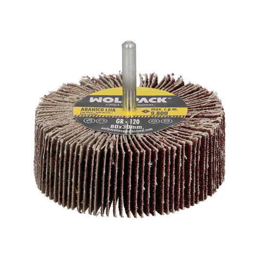 Abanico Lija Grano 120 Medida Ø 80 X 30 Mm. Disco Abrasivo Laminas, Ruedas Mil Hojas, Ruedas Abrasivas,lijado,desbaste,pulir