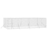 Vidaxl Canil exterior para cães Aço galvanizado Prata 8x4x2 M