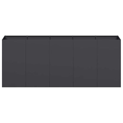 Jardinera De Acero Laminado En Frío Negro 200x40x80 Cm_3