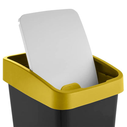 Cubo De La Basura Premium Con Tapa Abatible, Tacto Suave, 45 L, Magne, Amarillo_3
