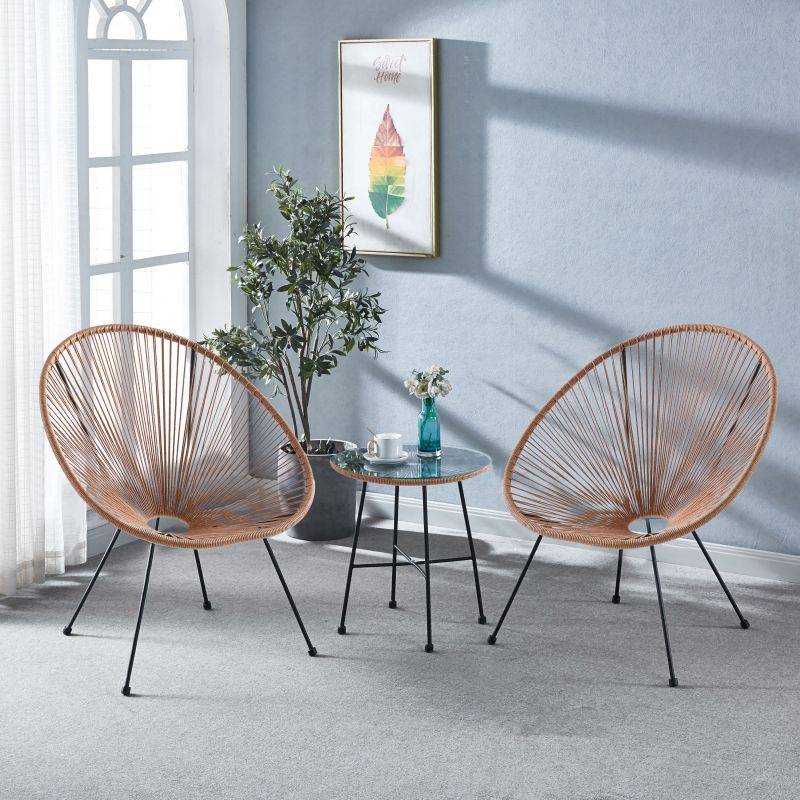 Pack 2 Sillones Jone Metal, Marrón, 80 X 85 X 71_3