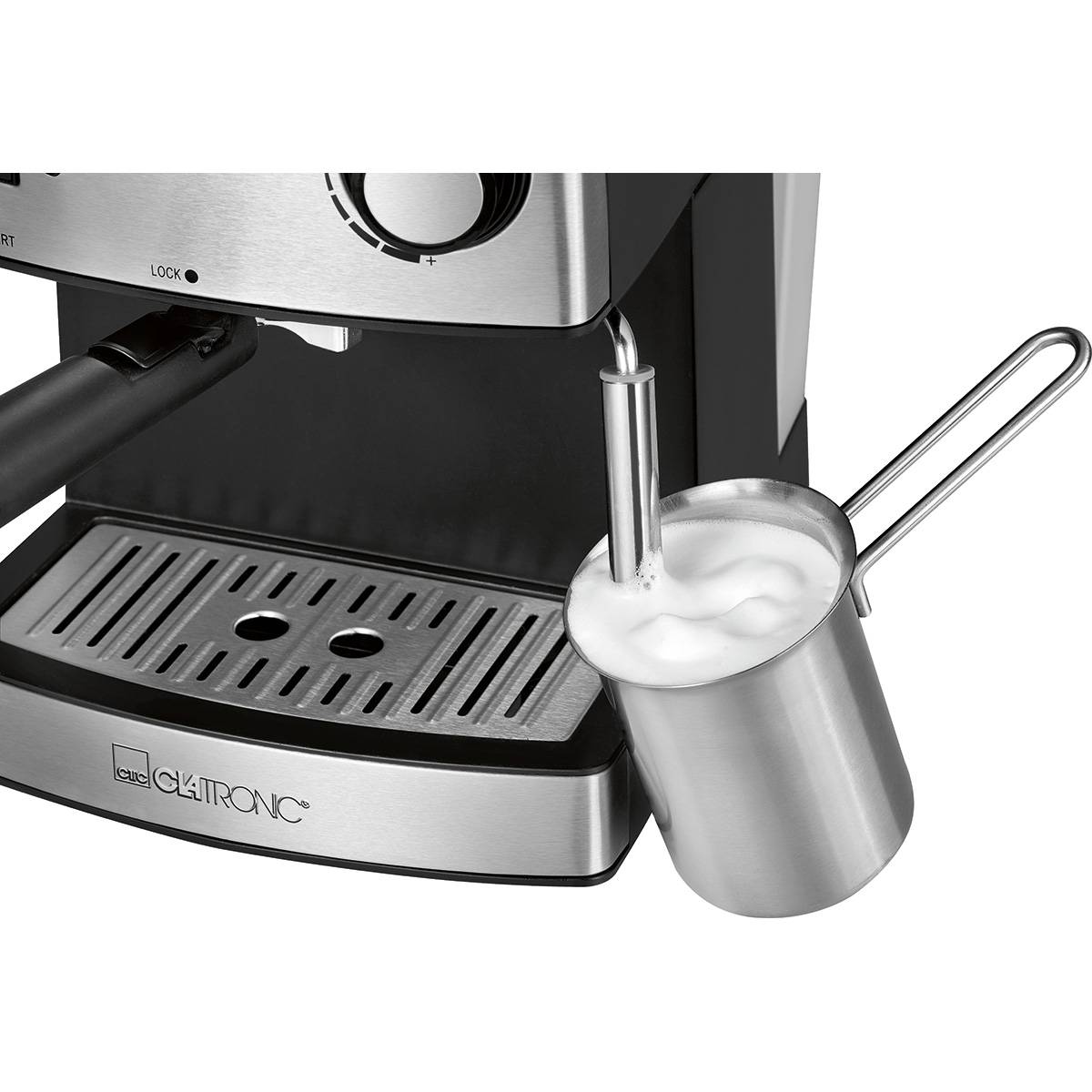 Cafetera Express 15 Bares Café Espresso Y Cappuccino Vaporizador Para Espumar Leche Clatronic Cla-es3643 Plata_1