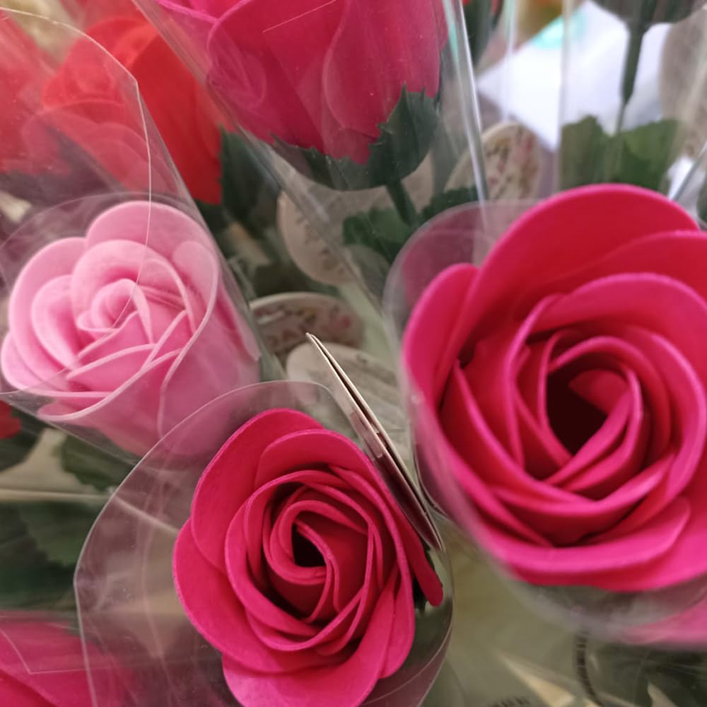 12 Rosa Con Pétalos De Jabón Aromático Para Baño Relax (surtido) - Regalo Original Para Días Especiales - Aroma Atalcado_2