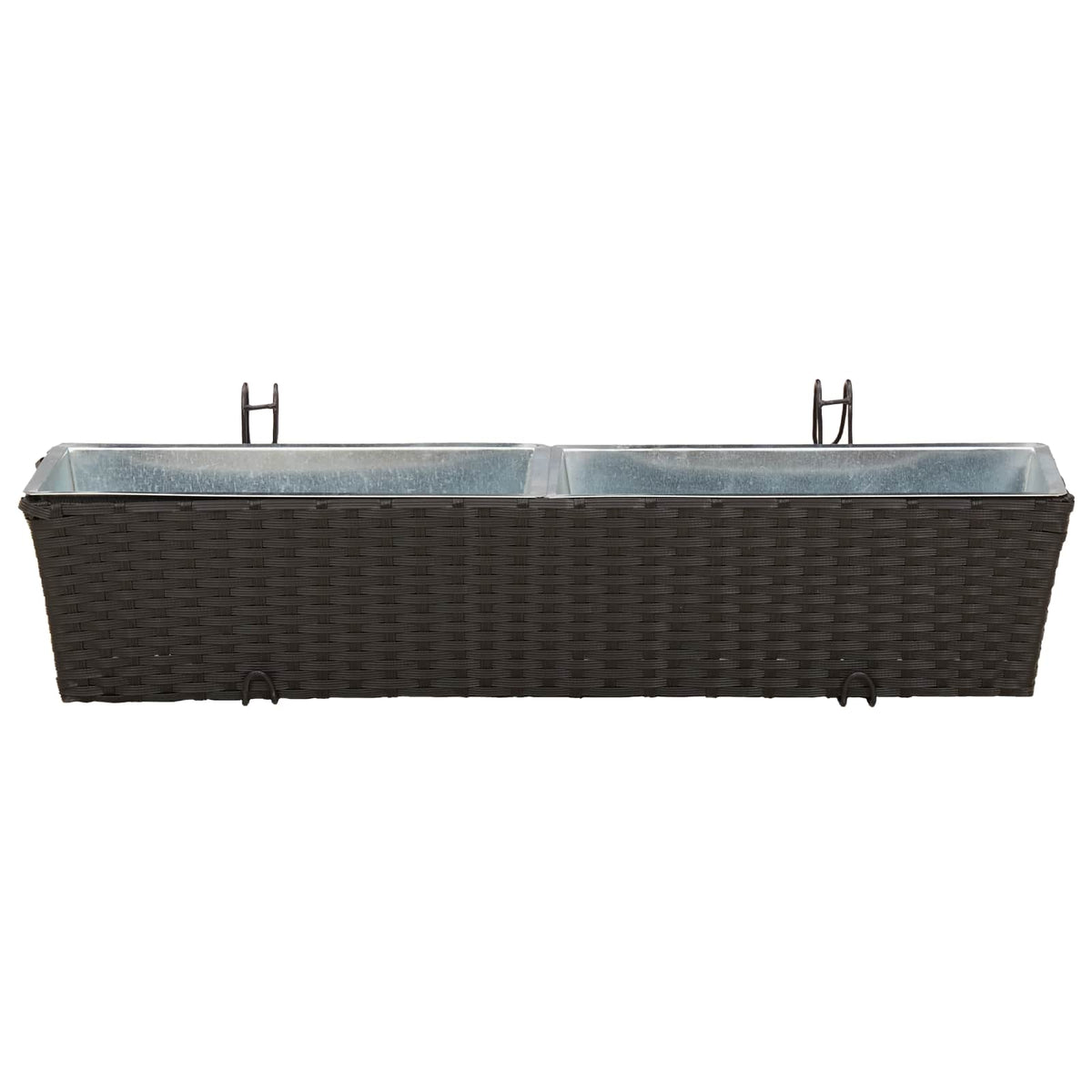 Barandilla 2 Uds. Negro 80 X 17 X 17 Cm Metal_4