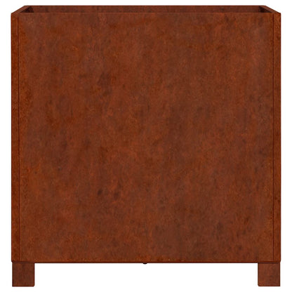 Jardineras Con Patas 2 Udss Acero Corten Oxidado 50x50x50 Cm_5