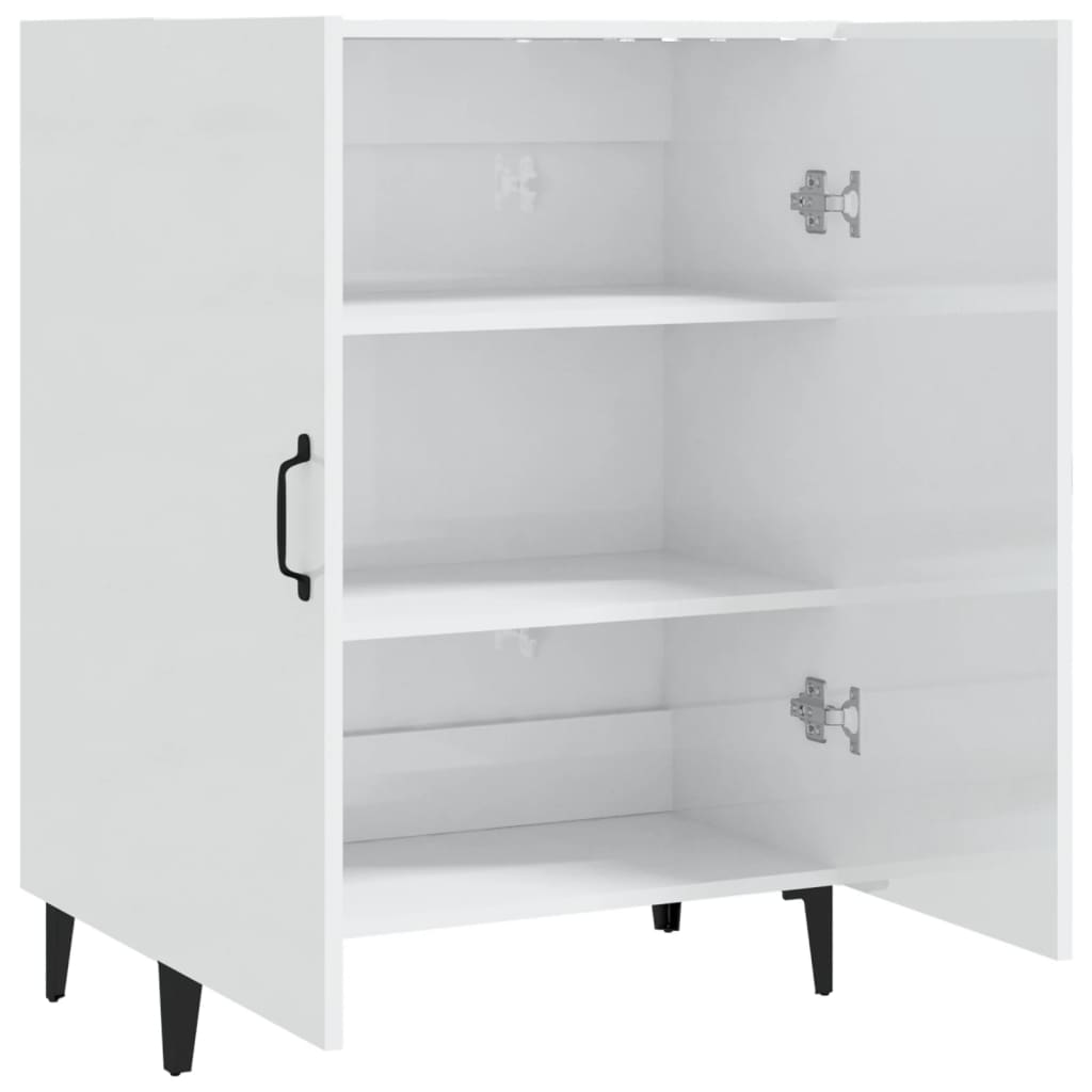 Aparador De Madera Contrachapada Blanco Brillante 70x34x90 Cm / Vetonek_2