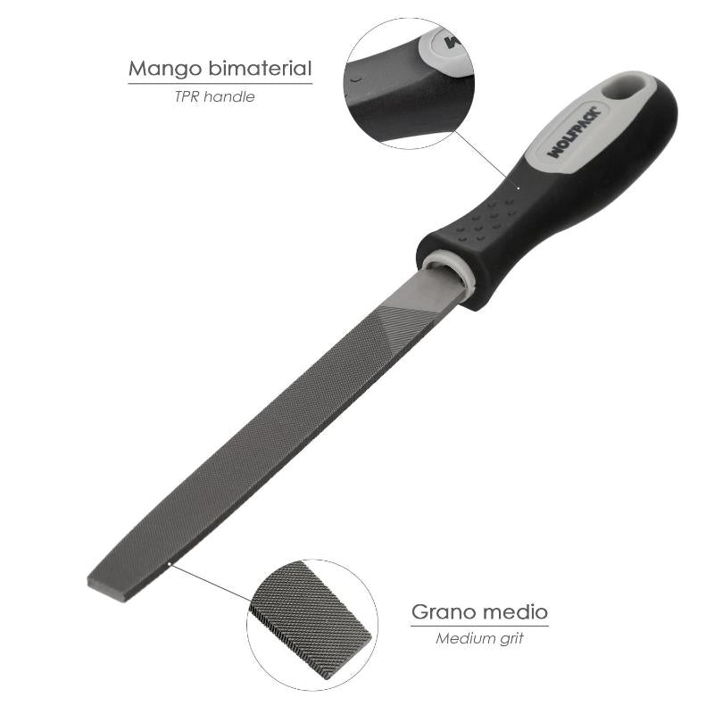 Lima Con Mango Plana Punta Entrefina 8